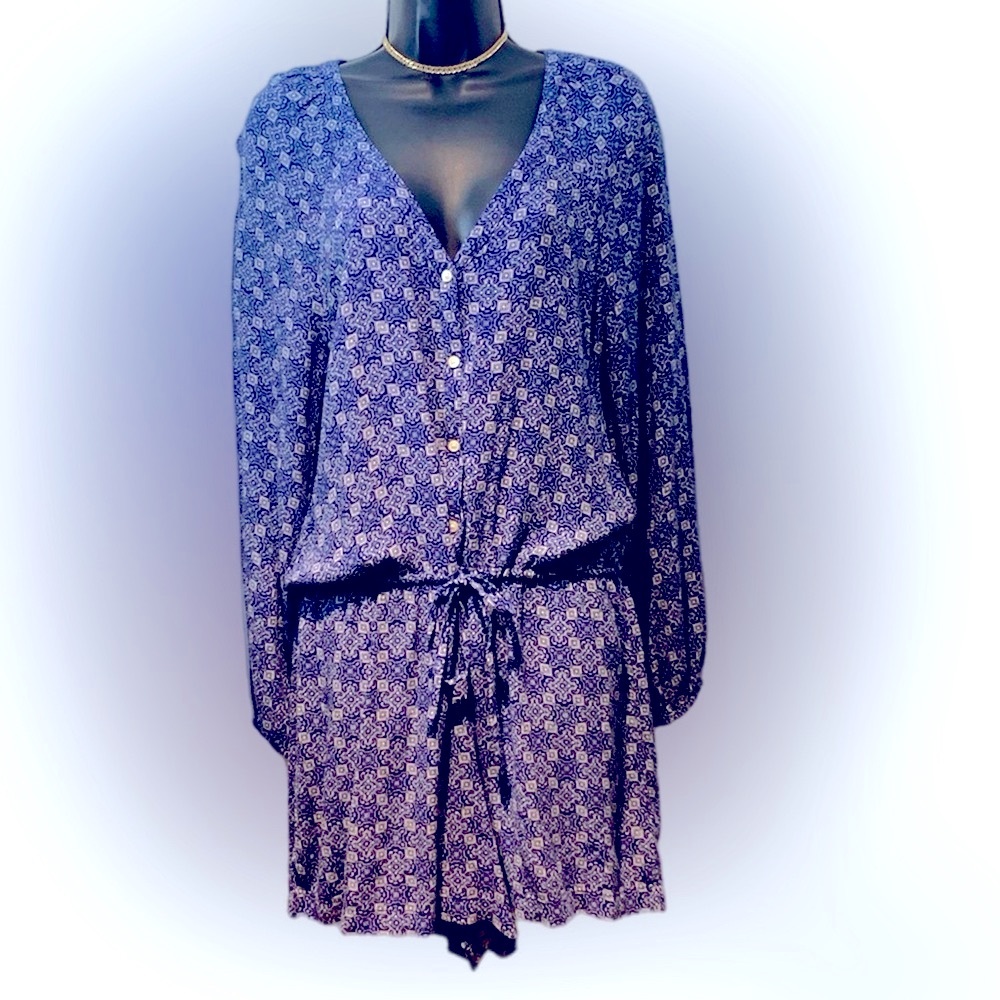 GAP Blue Patterned Jumpsuit